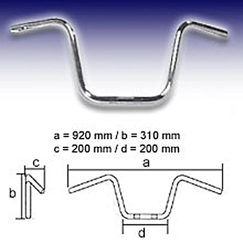 Lenker FEHLING - APE Hanger Middle 1 Zoll H31, (#8970) m.TÜV-Mustergutachten